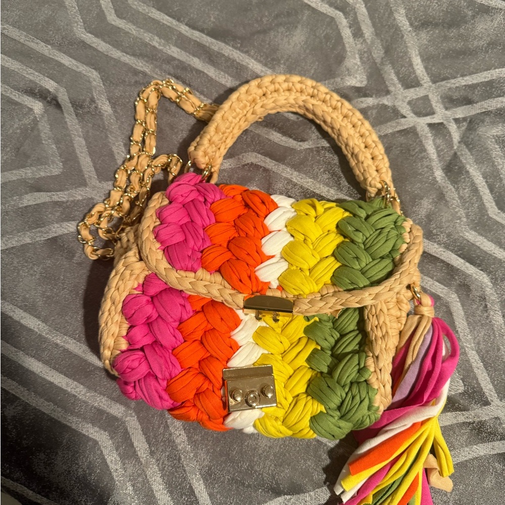 Colorful Woven Handbag